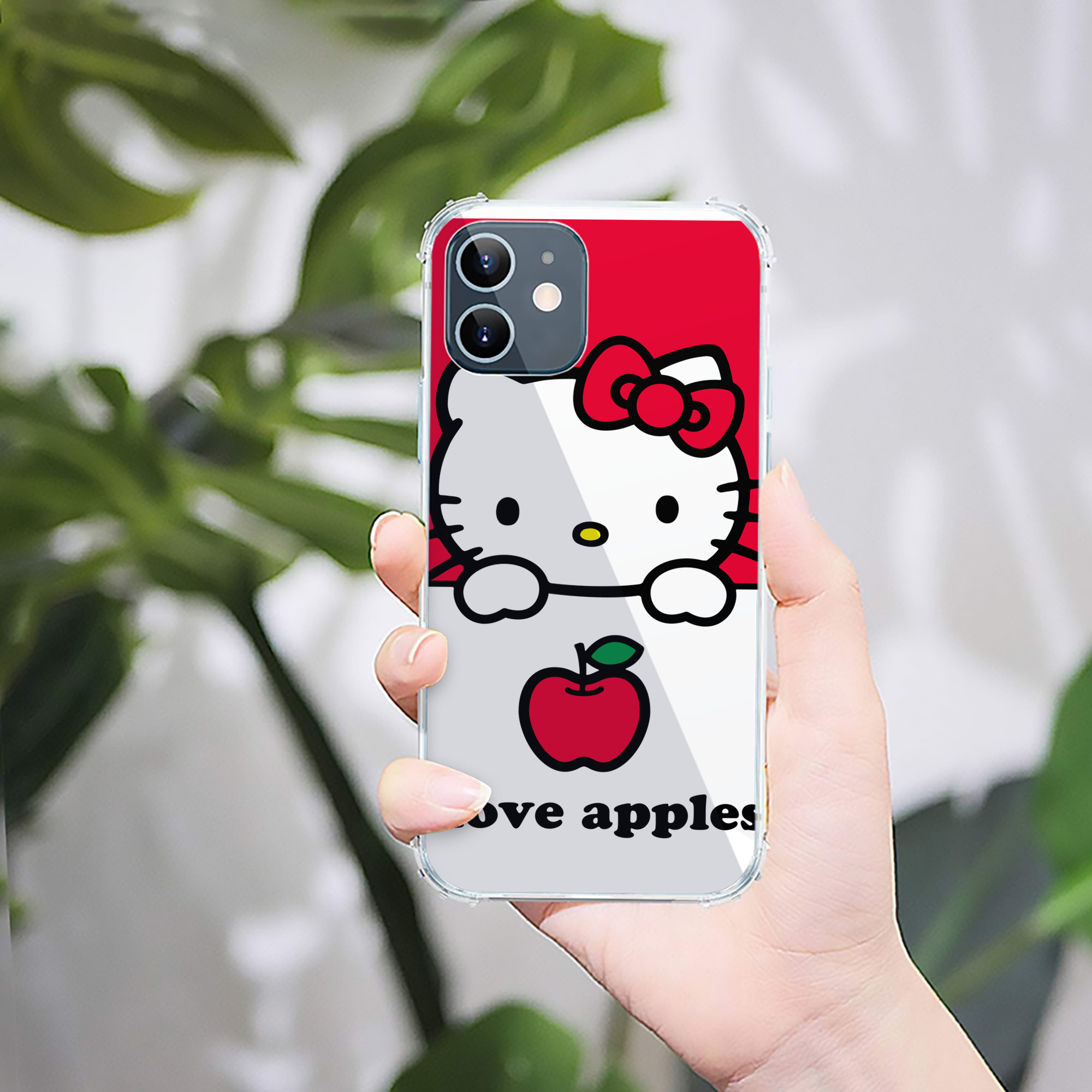 （画像用） Hello Kitty ハローキティ 【iPhone 12シリーズ対応】透明スマホケース（クリアソフトケース）